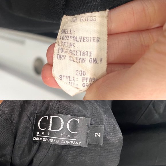CDC Petites Vintage 90s Rhinestone Halter Neck Skater Flare Mini Dress in Black - Picture 4 of 17